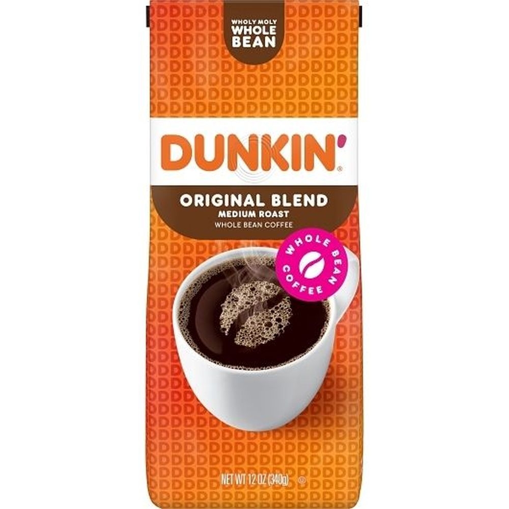 Dunkin Original Blend Medium Roast Whole Bean Coffee, 12 Ounce -- 6 per case