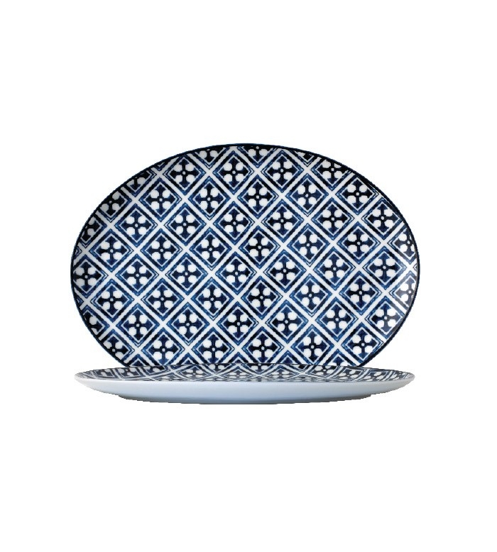 Luminarc Candour Azure Oval Platter, 10.375 inch -- 12 per case.