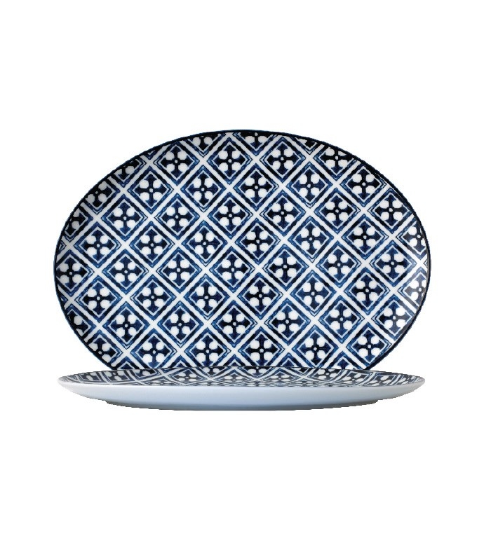 Luminarc Candour Azure Oval Platter, 12.25 inch -- 12 per case.