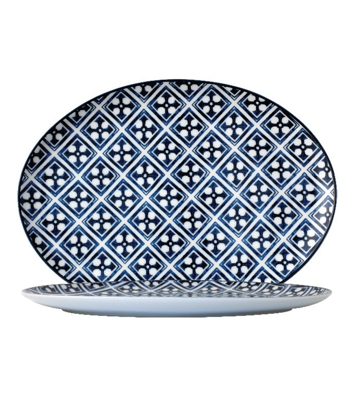 Luminarc Candour Azure Oval Platter, 14.25 inch -- 12 per case.