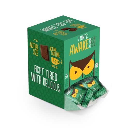 Awake Dark Chocolate Mint Chocolate Bites, 0.48 Ounce -- 300 per case