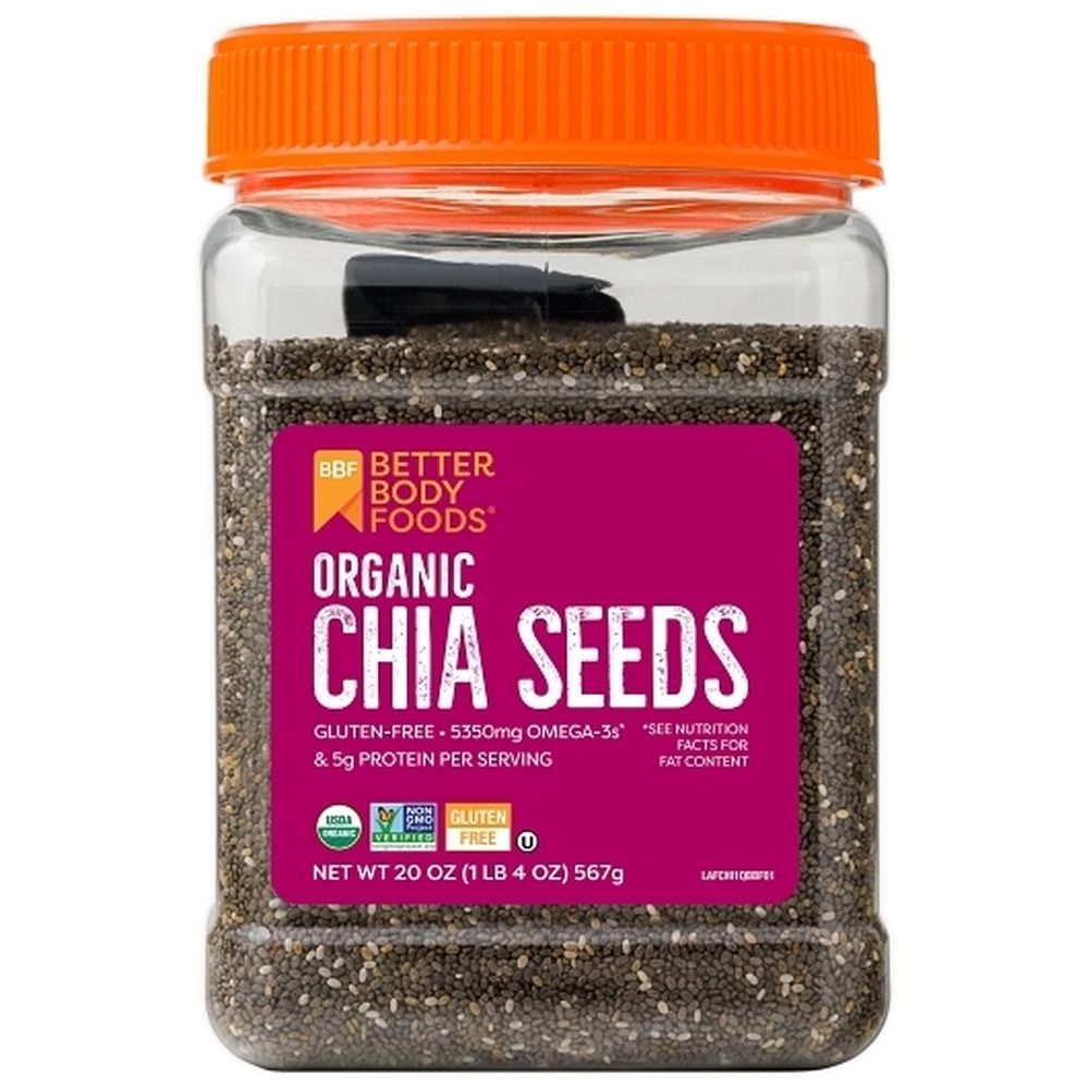Betterbody Foods Organic Chia Seeds, 1.25 Pound -- 6 per case