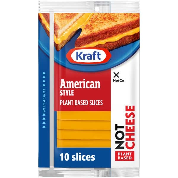 Kraft Heinz Notco Plant Based American Style Cheese Slices, 8 Ounce -- 9 per case