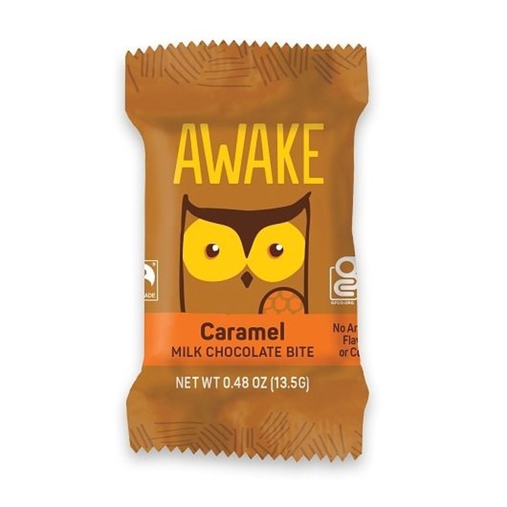 Awake Caramel Milk Chocolate Bites, 0.48 Ounce -- 300 per case