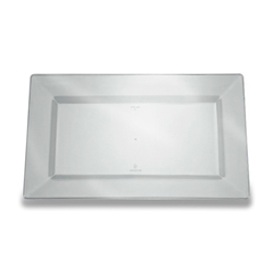 Rectangle Clear Dessert Plate, 10 count per pack -- 12 per case.