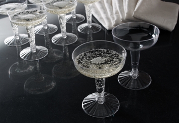 Resposables Two Piece Old Fashioned Clear Champagne Glass, 4 Ounce -- 360 per case.