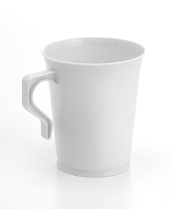 Emi Yoshi Polypropylene White Coffee Mug, 8 Ounce -- 500 per case.