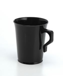 Emi Yoshi Polypropylene Black Coffee Mug, 8 Ounce -- 500 per case.
