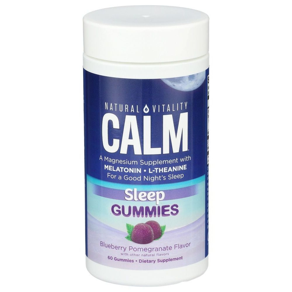Natural Vitality Blueberry Pomegranate Calm Sleep Gummies, 60 count
