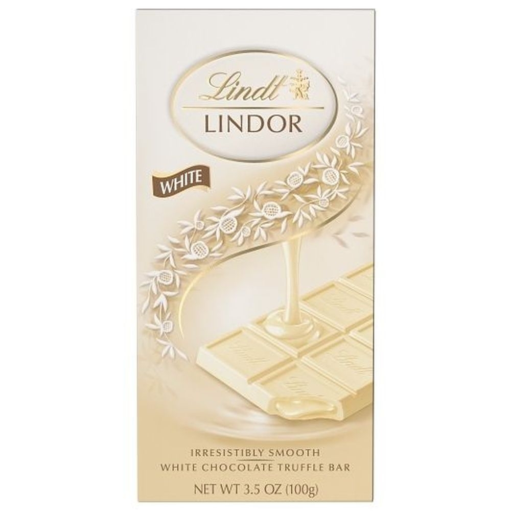 Lindt Lindor White Chocolate Candy Truffle Bar, 3.5 Ounce - 144 per case