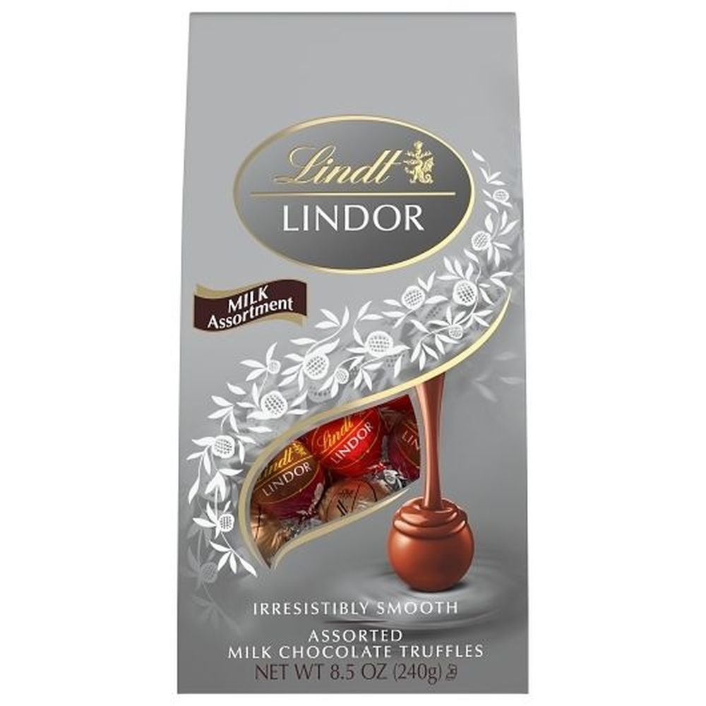 Lindt Lindor Assorted Milk Chocolate Candy Truffles, 8.5 Ounce -- 6 per case