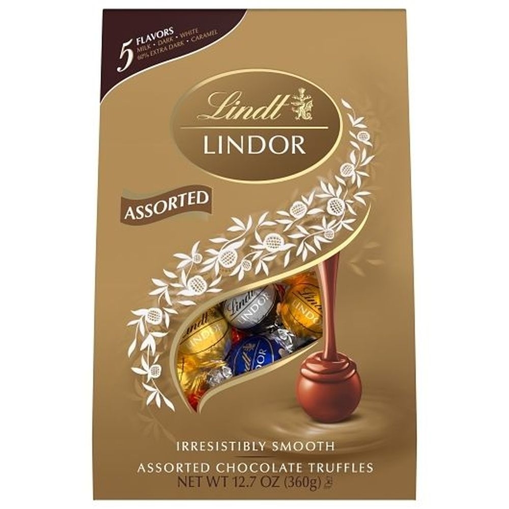 Lindt Lindor Assorted Chocolate Candy Truffles, 12.7 Ounce -- 6 per case