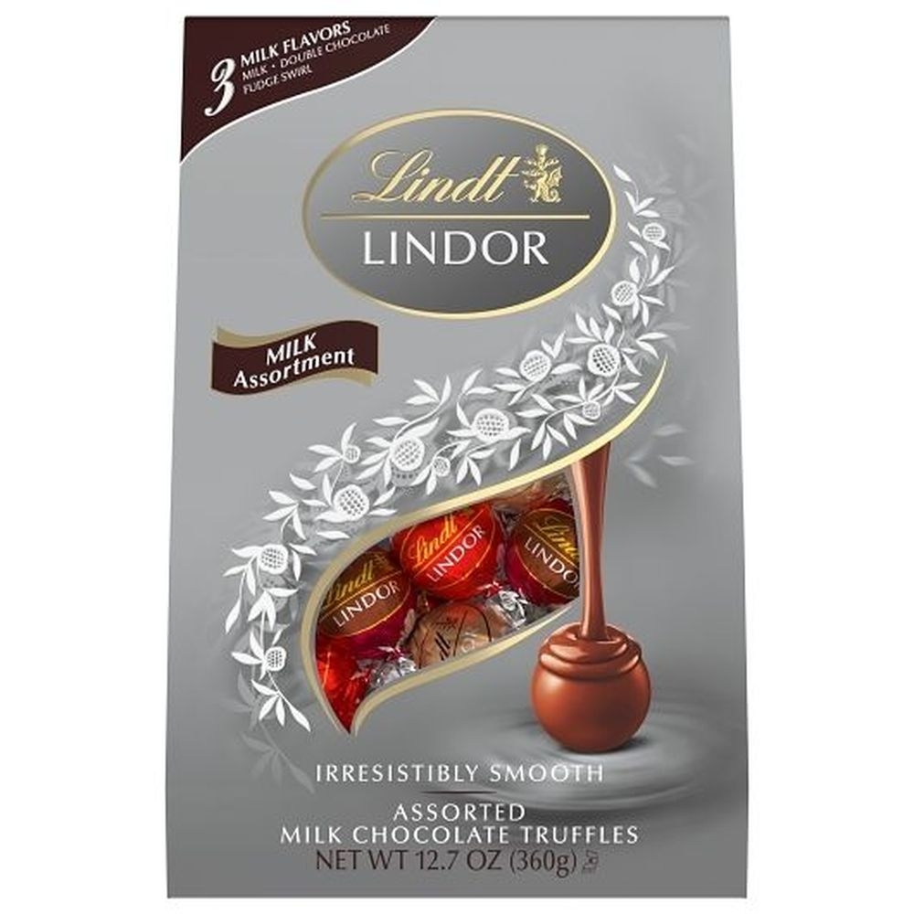 Lindt Lindor Assorted Milk Chocolate Candy Truffles, 12.7 Ounce -- 6 per case