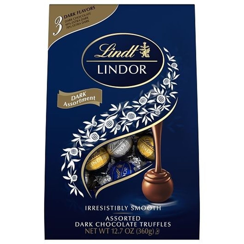 Lindt Lindor Assorted Dark Chocolate Candy Truffles, 12.7 Ounce -- 6 per case
