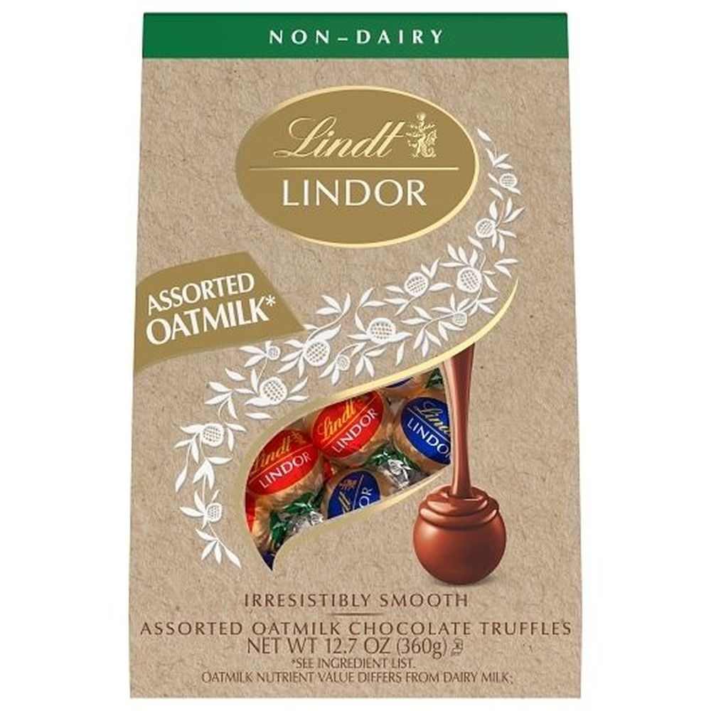 Lindt Lindor Non-Dairy Assorted Oatmilk Chocolate Candy Truffles, 12.7 Ounce -- 6 per case