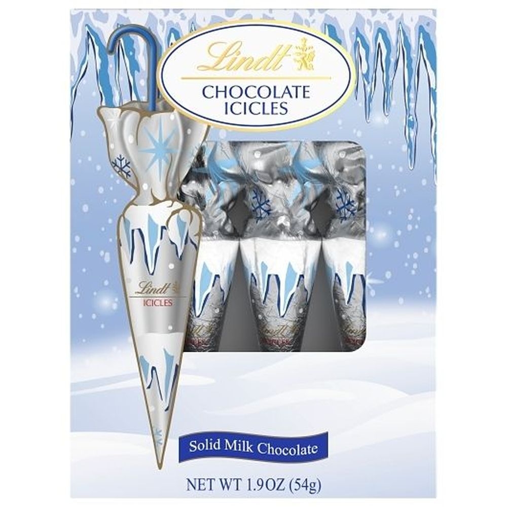 Lindt Holiday Icicles Solid Milk Chocolate, 1.9 Ounce -- 18 per case