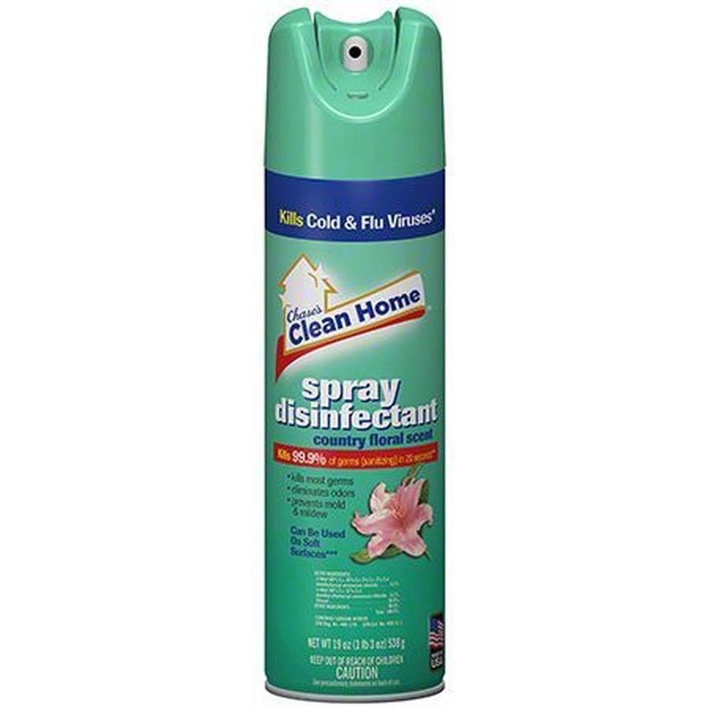 Chase Clean Home Country Floral Scent Disinfectant Spray, 19 Ounce -- 12 per case.