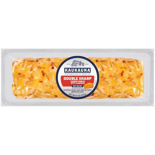 Kaukauna Double Sharp Cheese Spread with Almonds, 6 Ounce -- 12 per case
