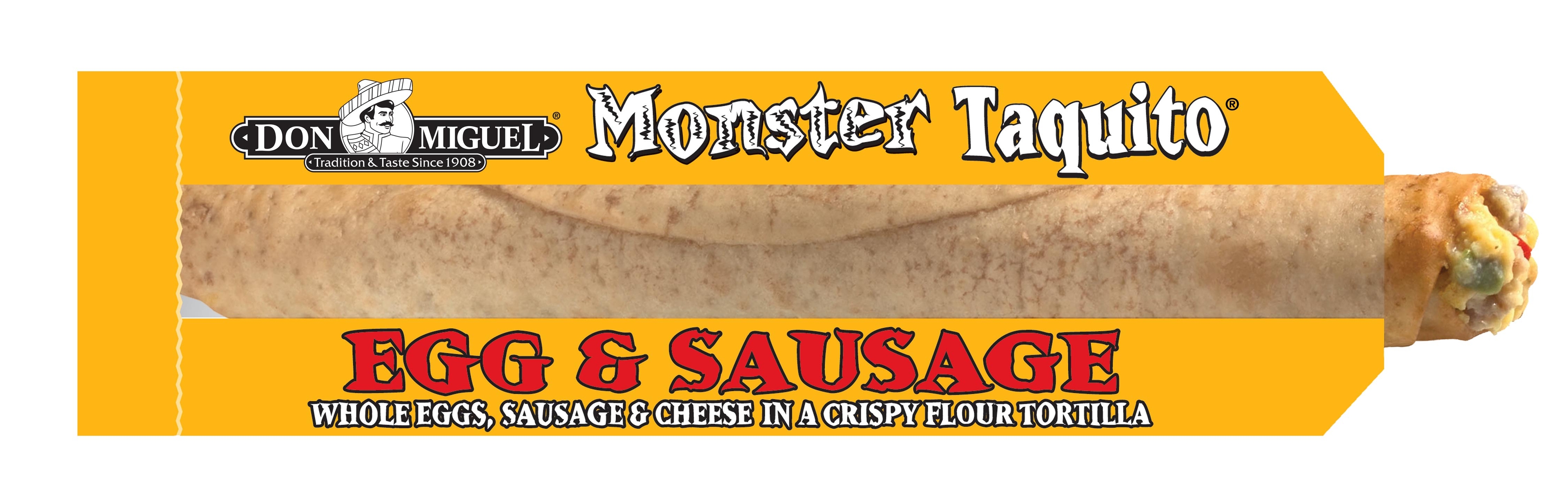 Don Miguel Egg and Sausage Taquito, 4 Ounce -- 24 per case.