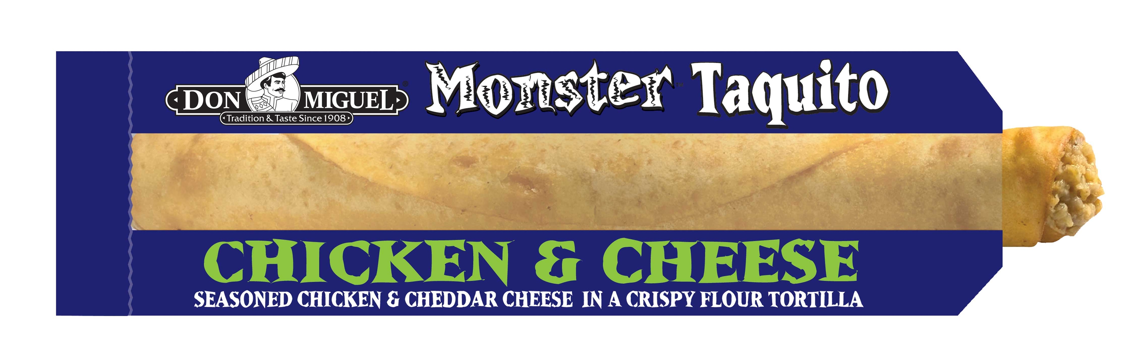 Don Miguel Chicken and Cheese Green Chile Taquito, 4 Ounce -- 24 per case.