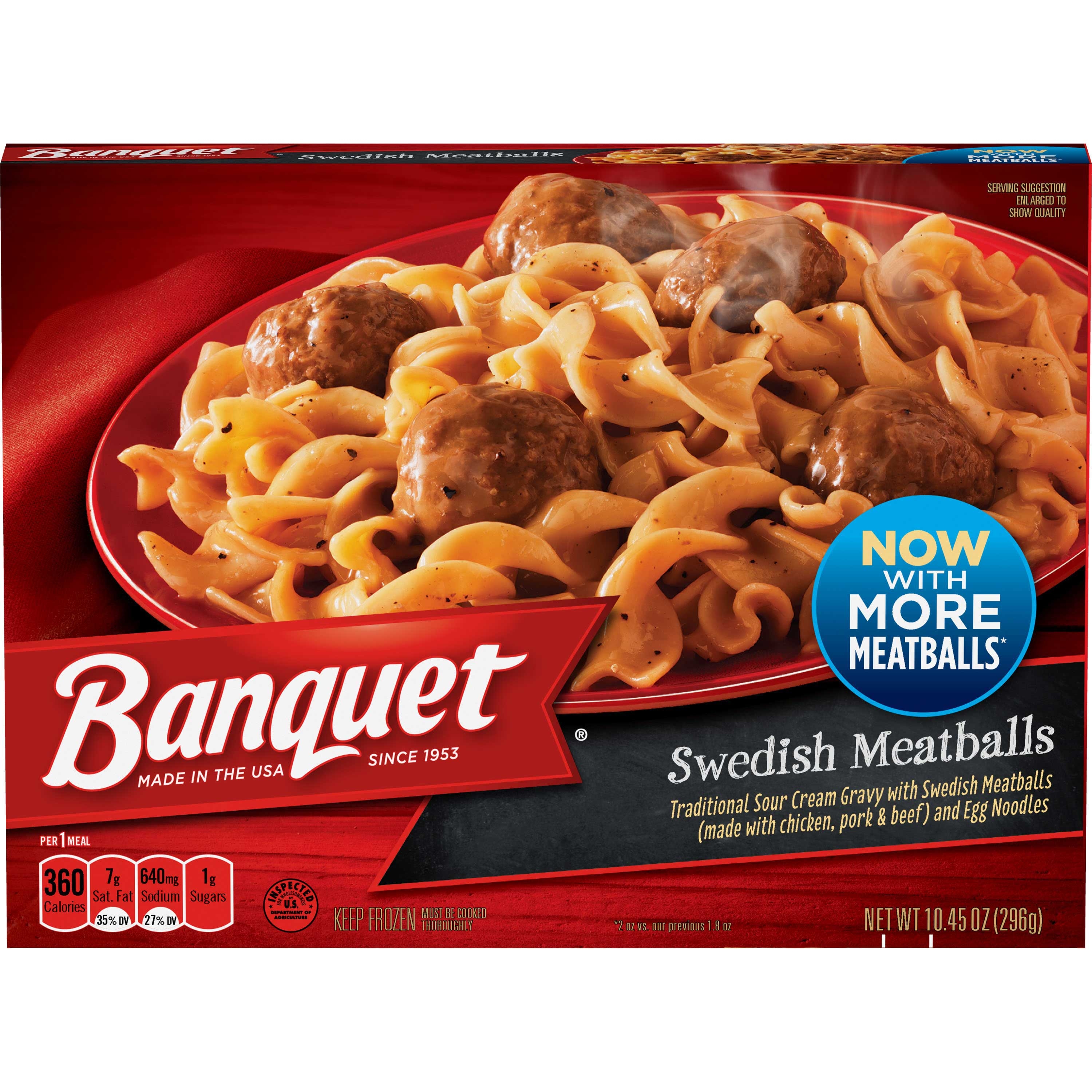 Banquet Swedish Meatballs Meal, 10.45 Ounce -- 12 per case.