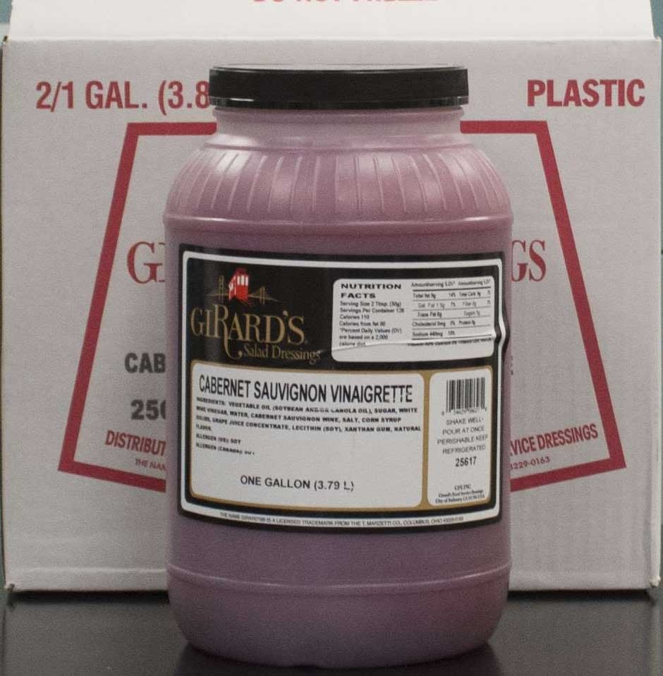 Girards Dressing Au Naturel Cabernet Sauvignon Vinaigrette Dressing, 1 Gallon -- 2 per case.