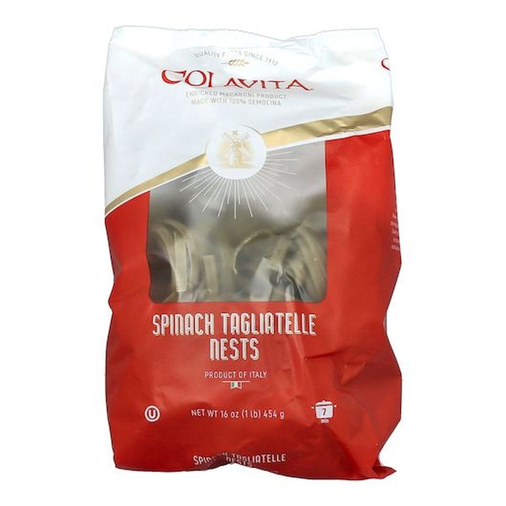 Colavita Spinach Tagliatelle Nest Pasta, 1 Pound -- 12 per case