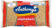 Anthony's Alphabets Pasta, 10 Ounce -- 12 Per Case