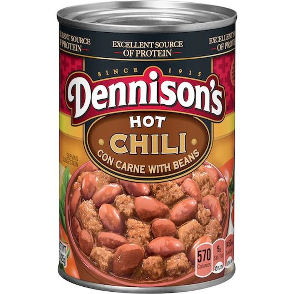 Dennisons Hot Chili Con Carne with Beans, 15 Ounce -- 12 per case