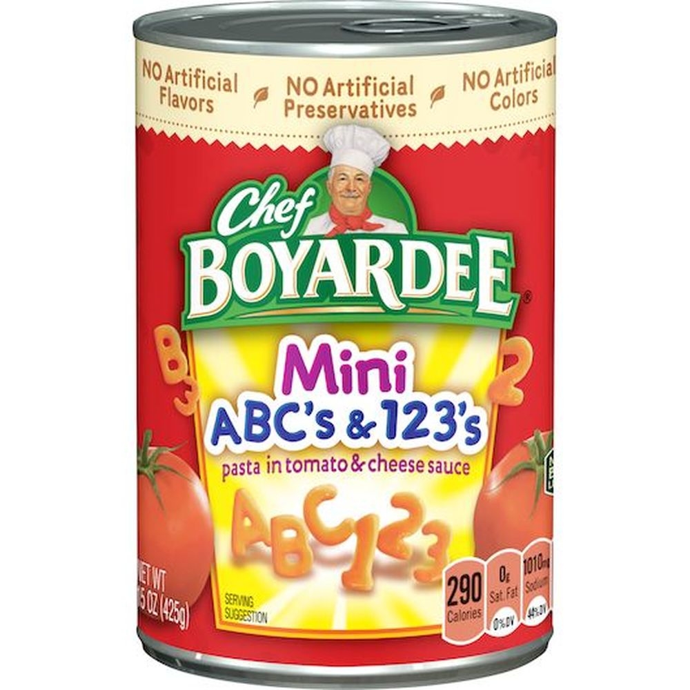 Chef Boyardee Abcs and 123S Mini Pasta in Sauce, 15 Ounce -- 12 per case