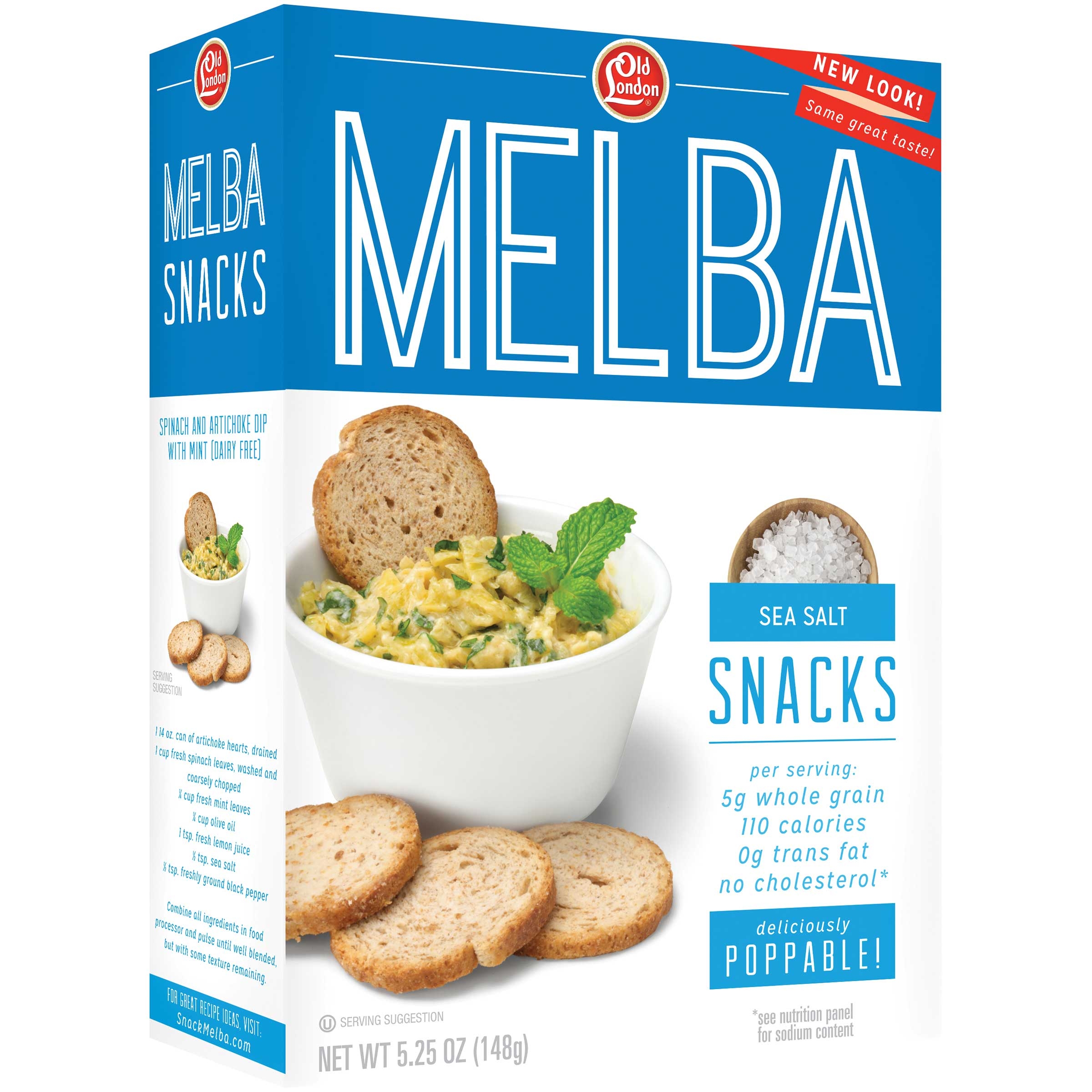 Old London Sea Salt Melba Snacks, 5.25 Ounce -- 12 per case.
