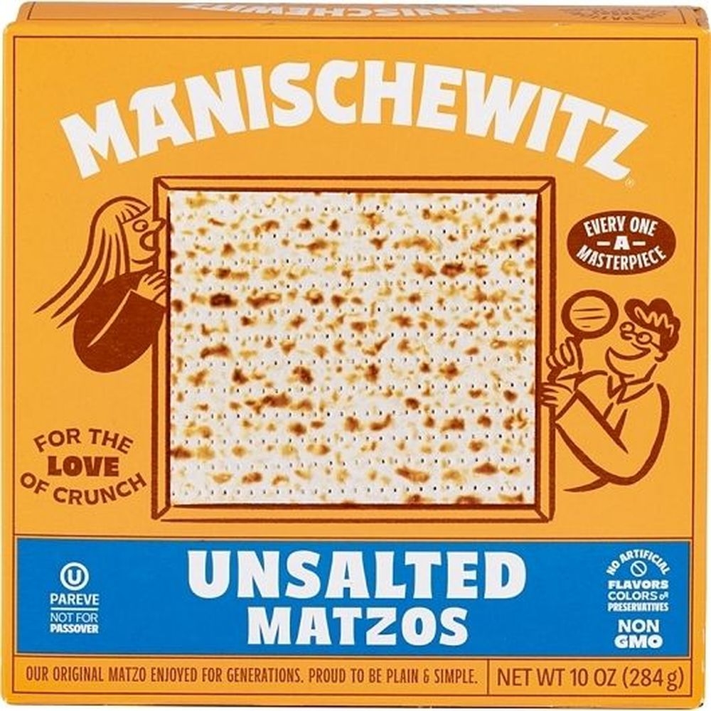 Manischewitz Unsalted Matzo, 10 Ounce -- 12 per case