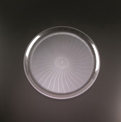 Party Tray Round Clear Tray, 16 inch -- 25 per case.