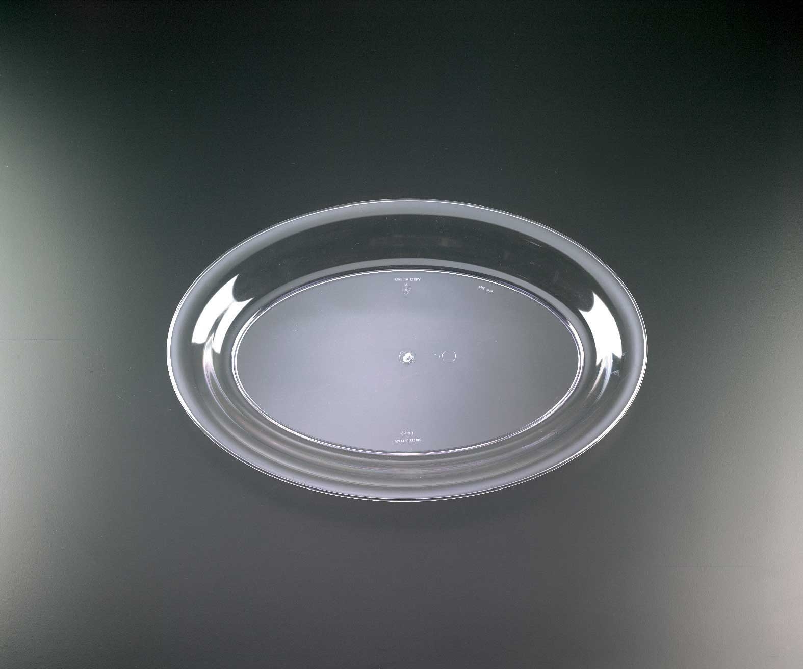 Party Tray Oval Clear Tray, 11 x 16 inch -- 25 per case.