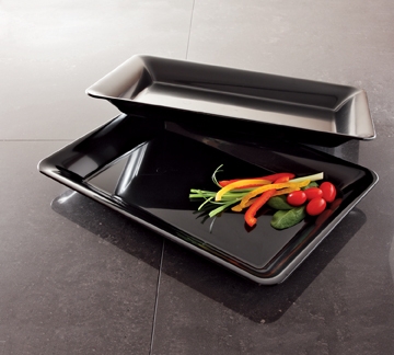 Party Tray White Rectangular Tray, 10 x 14 inch -- 25 per case.