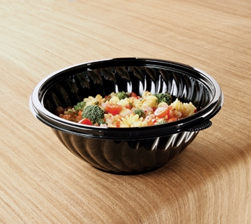 Yoshi Ware Emi Prepserve Pet Black Bowl, 80 Ounce -- 25 Per Case