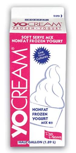 Yocream Yogurt Mix, Chocolate Classic Nonfat Soft Serve, 64 Ounce -- 6 per case.