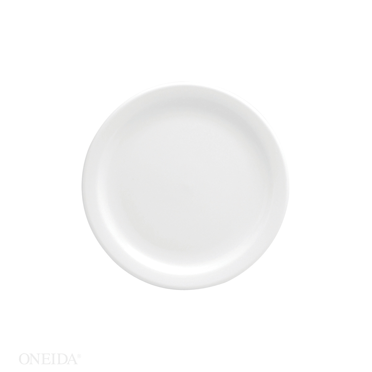 Buffalo Bright White Undecorated Narrow Rim Plate, 6 3/8 inch -- 36 per case.