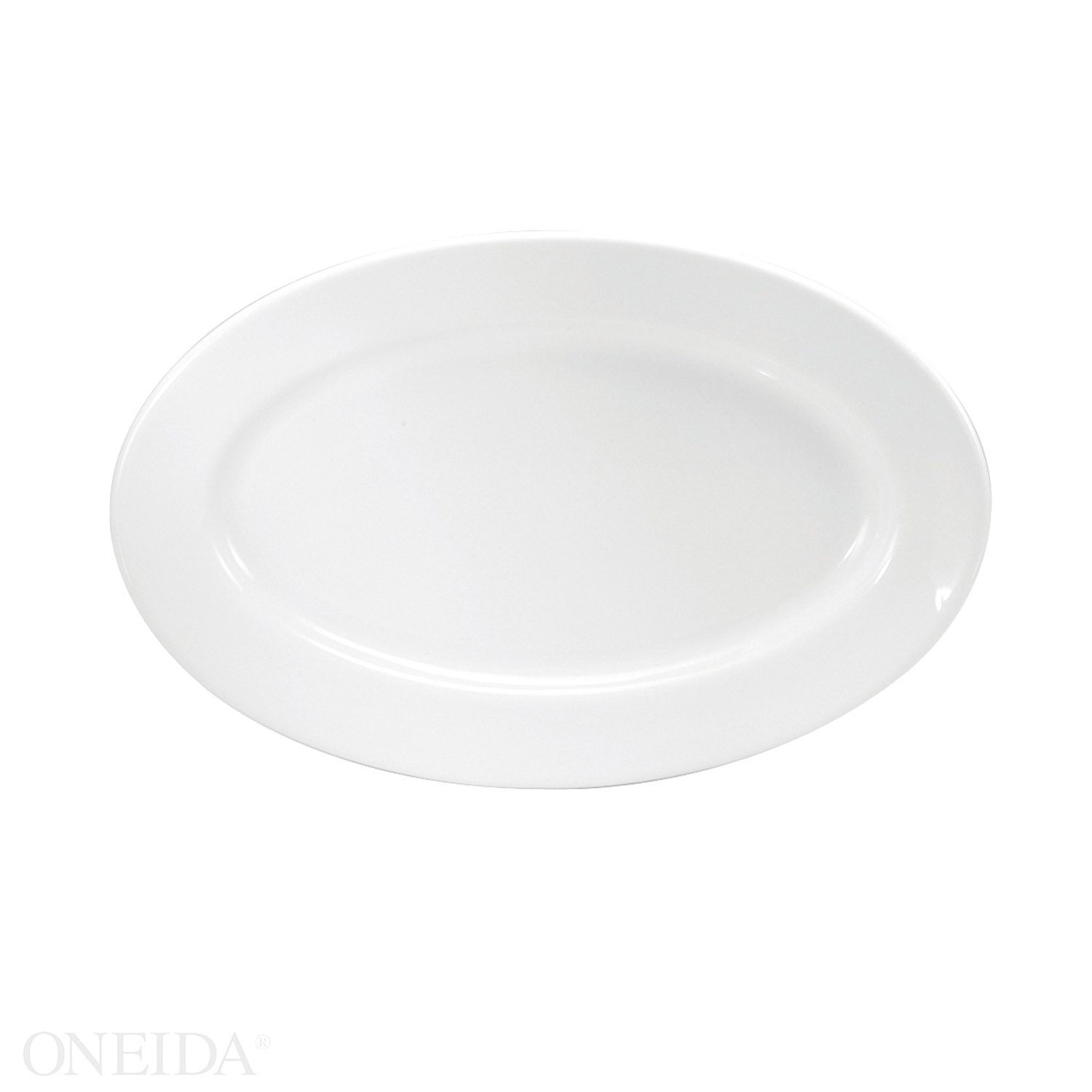 Buffalo Cream White Undecorated Rolled Edge Platter, 9 3/8 inch -- 24 per case.