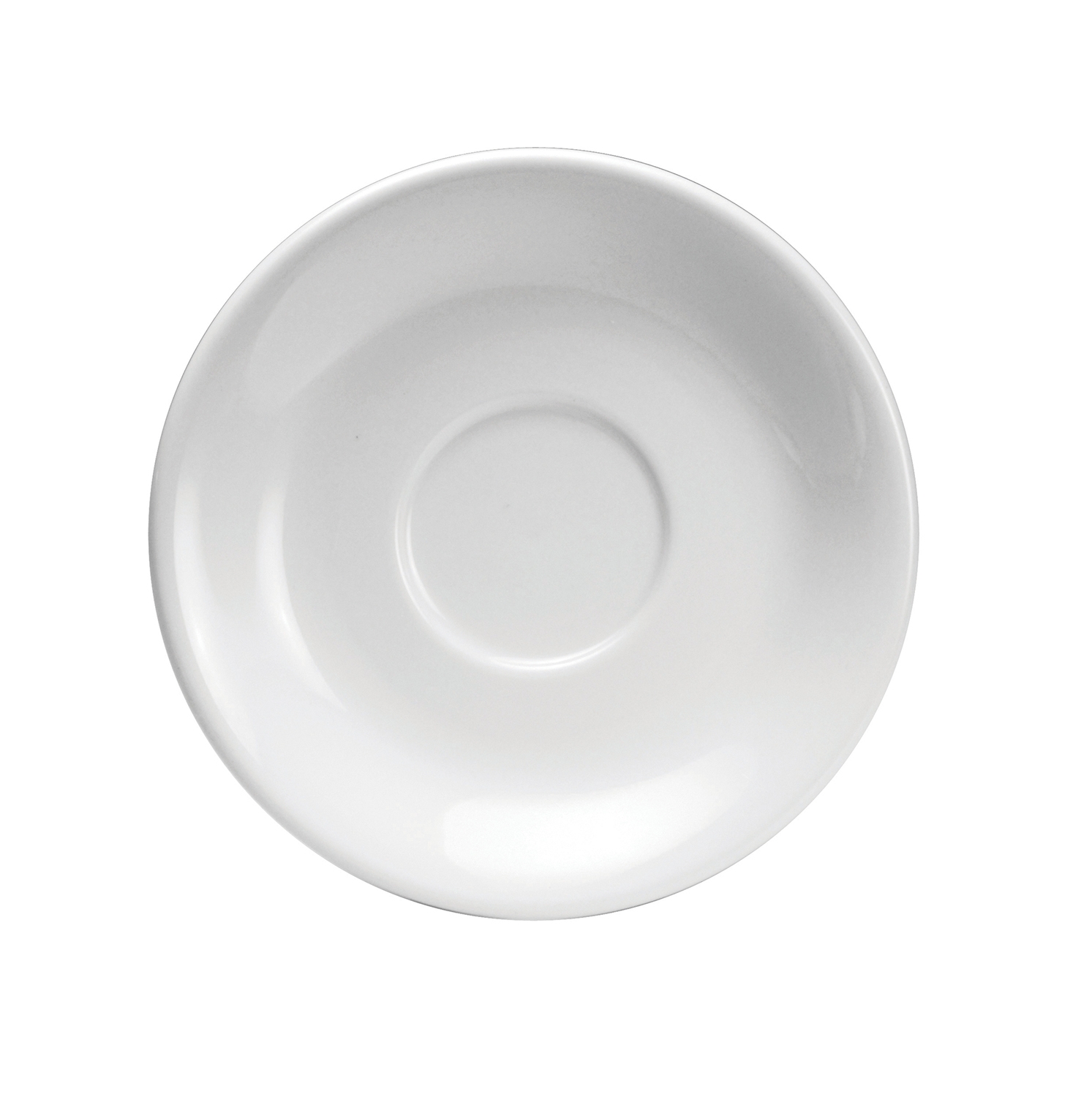 Buffalo Cream White Rolled Edge Undecorated Jumbo Saucer, 6 7/8 inch -- 24 per case.
