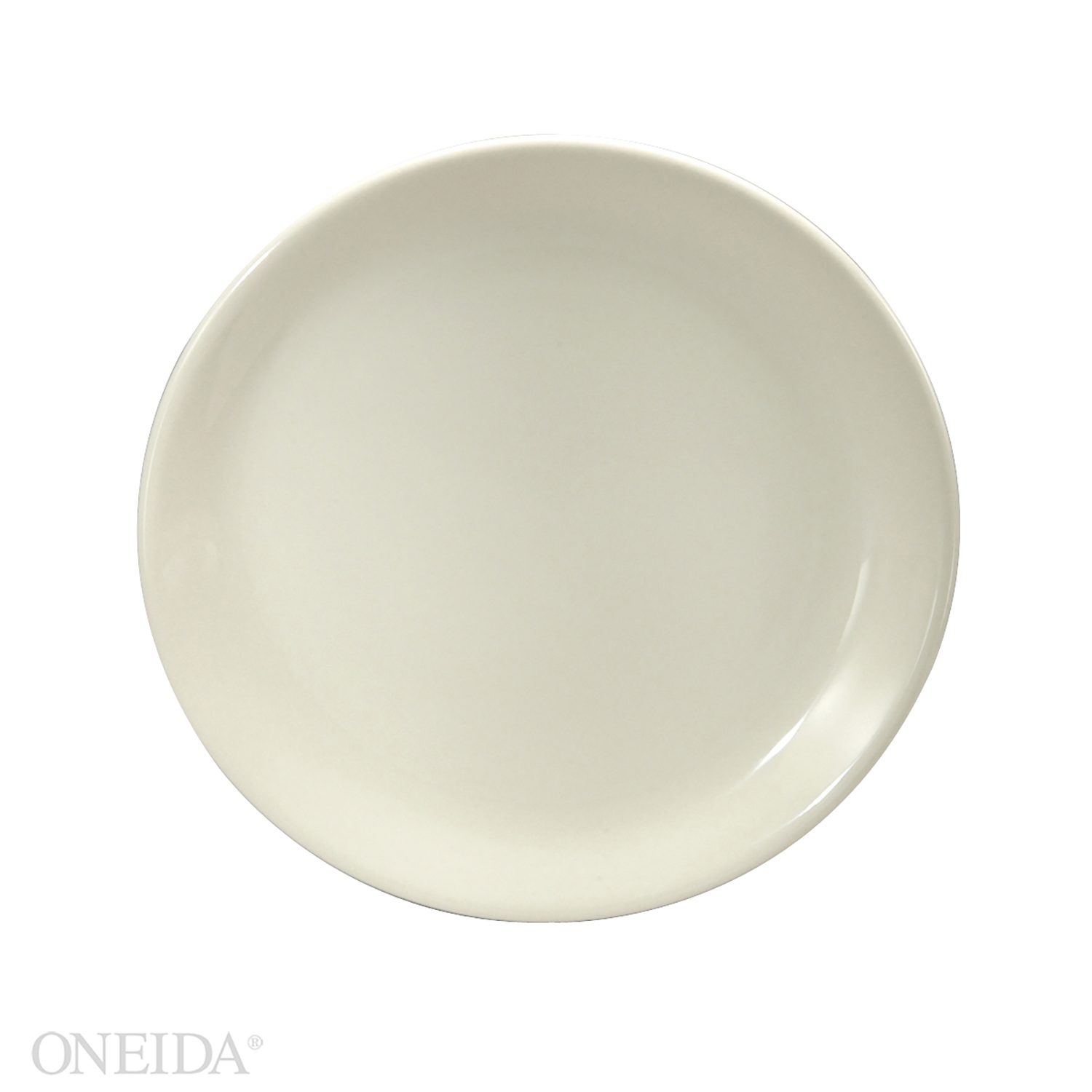 Buffalo Cream White Undecorated Narrow Rim Coupe Plate, 7 1/4 inch -- 36 per case.