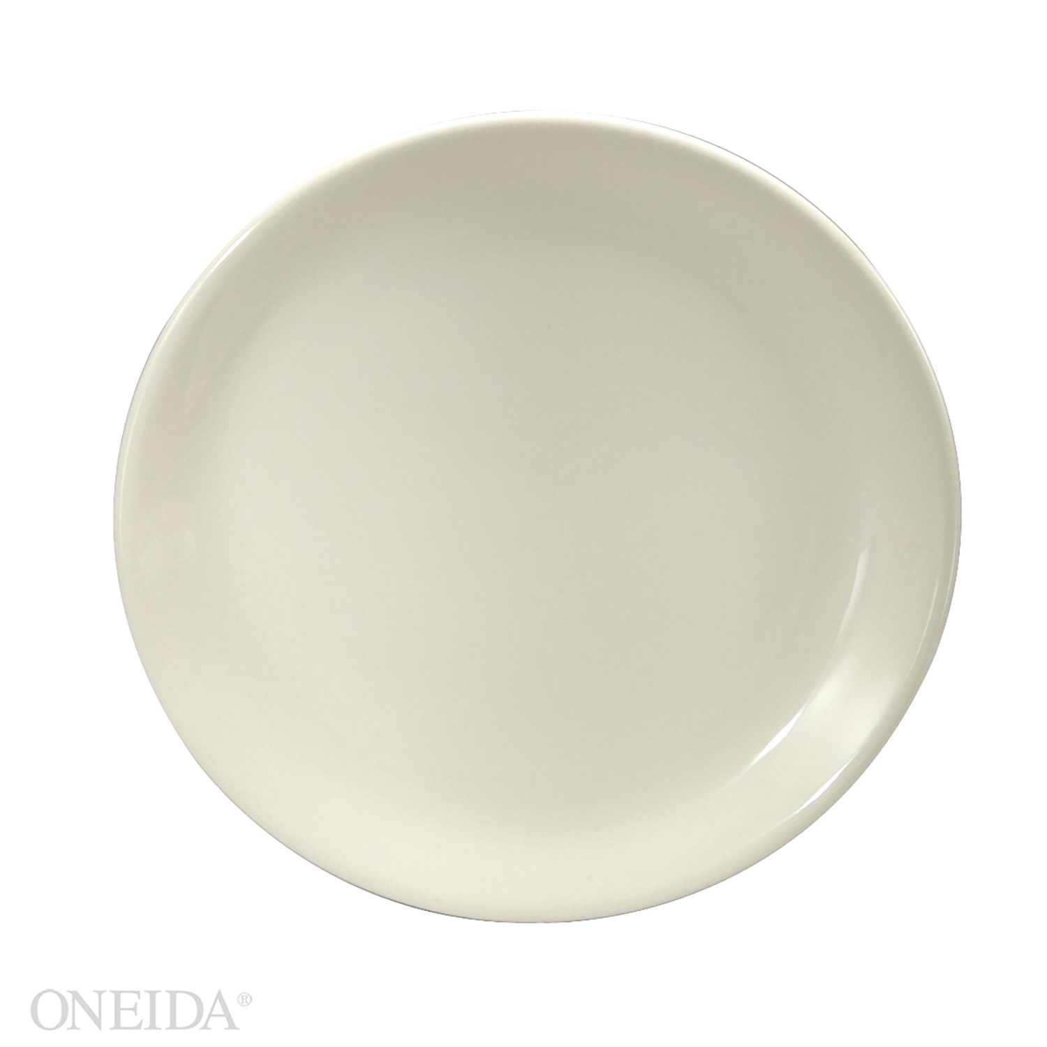 Buffalo Cream White Undecorated Narrow Rim Coupe Plate, 9 inch -- 24 per case.