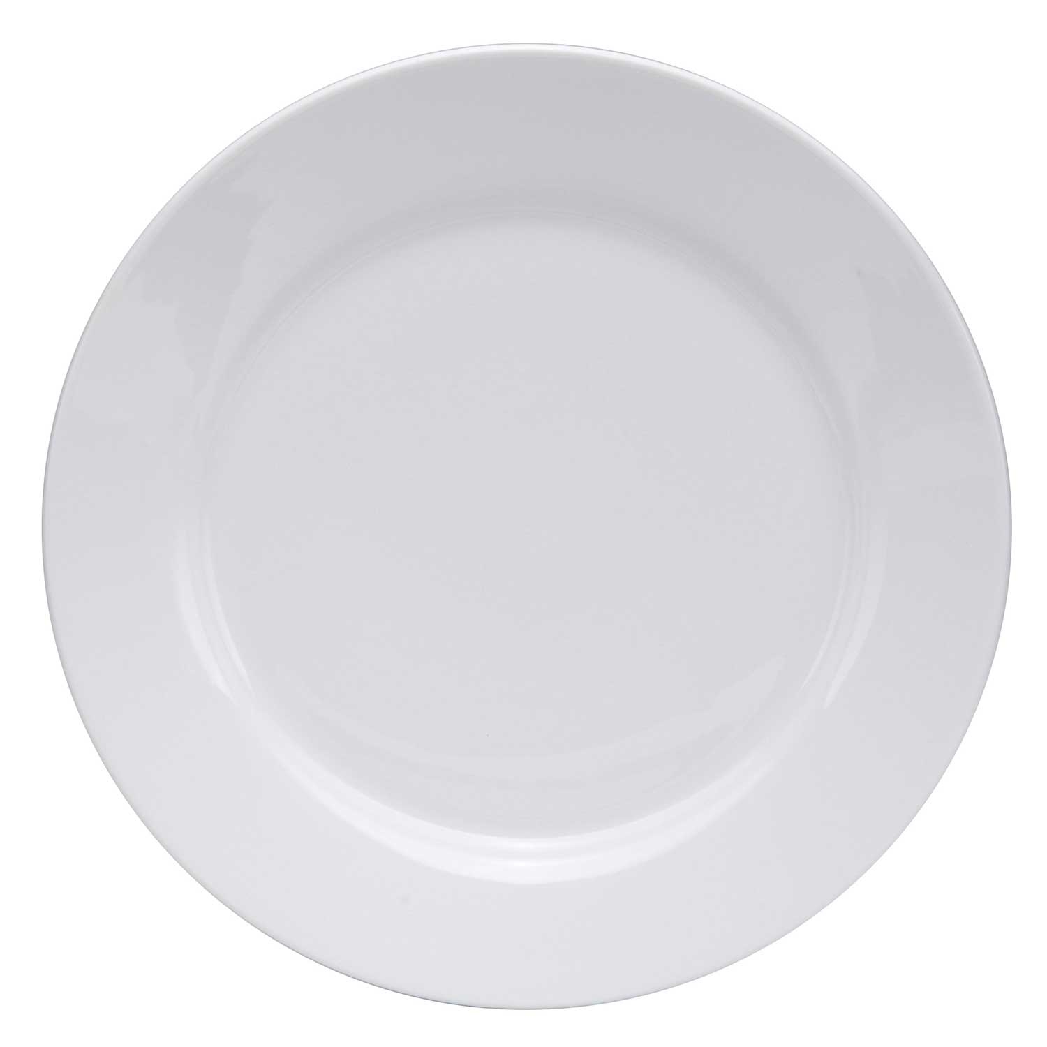 Buffalo Bright White Ware Rolled Edge Undecorated Plate, 11 inch -- 12 per case.