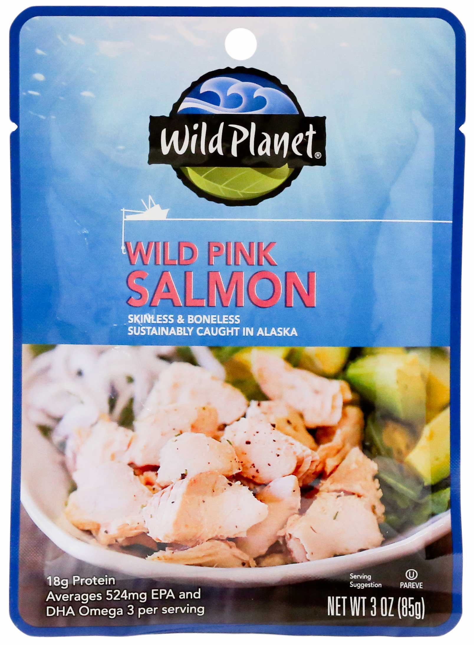 Wild Planet Foods Wild Pink Salmon, 3 Ounce Pouch -- 24 per case