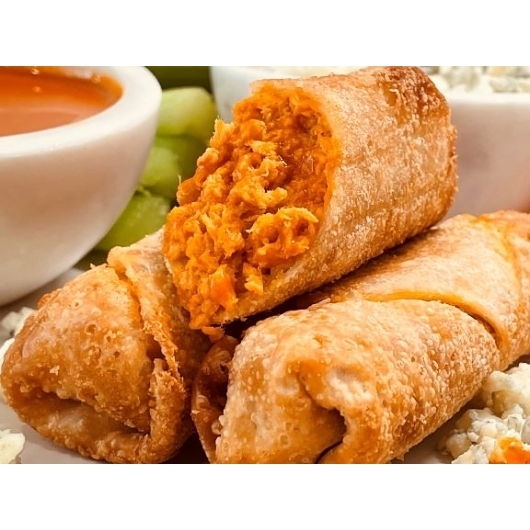 Original Buffalo Chicken Logs White Shredded Chicken Cheese Buffalo Wing Sauce Crispy Wrap, 12 count -- 8 per case