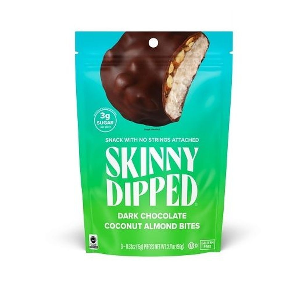 Skinny Dipped Dark Chocolate Coconut Bites, 3.17 Ounce - 6 per case