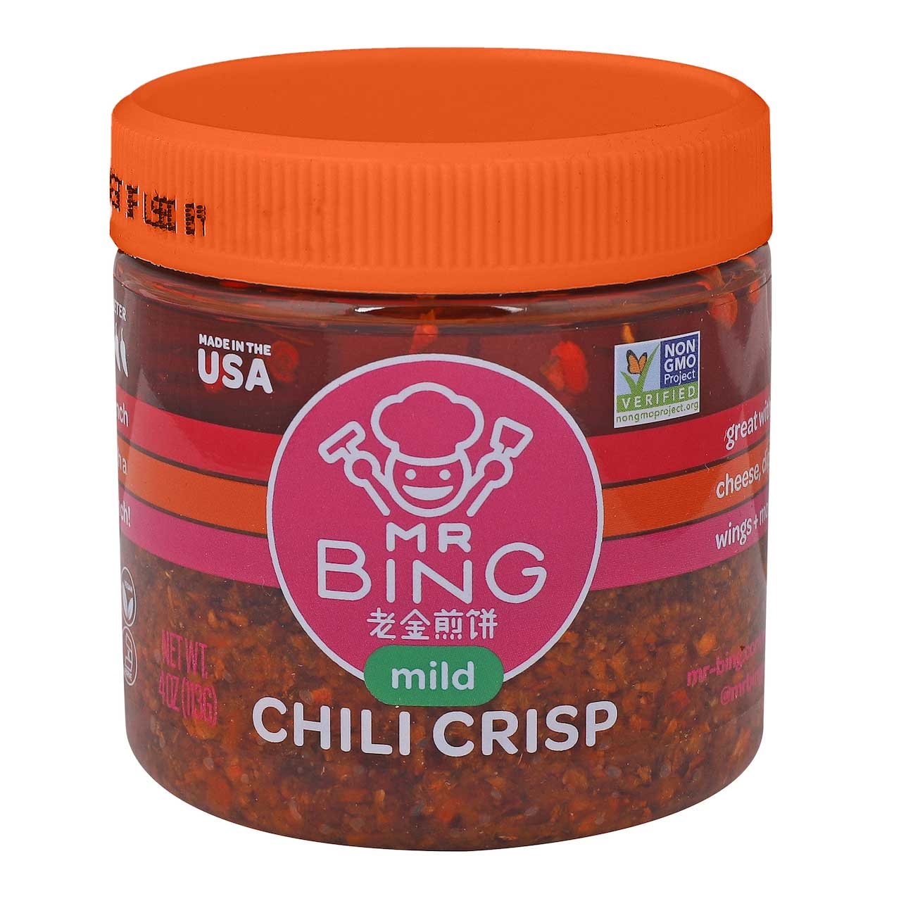 Mr. Bing Foods Chili Crisp Mild, 4 Ounce -- 12 per case