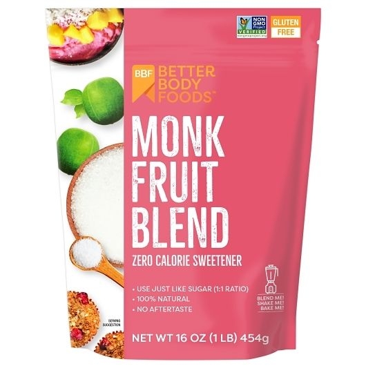 Betterbody Foods Monk Fruit Blend Sweetener, 1 Pound -- 6 per case
