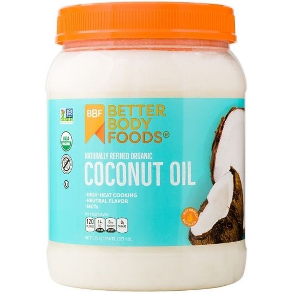 Betterbody Foods Organic Naturally Refined Coconut Oil, 56 Fluid Ounce -- 4 per case