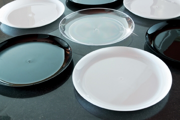 Yoshi Ware Emi Clear Ware Simply Elegant Dessert Plate, 6 inch - 25 per pack -- 10 packs per case.
